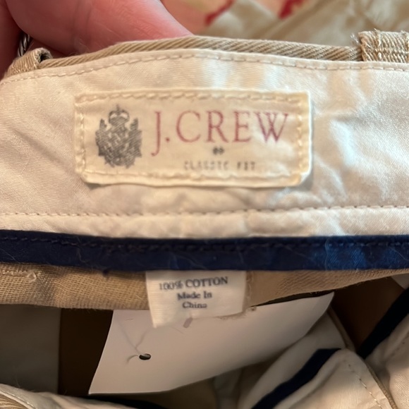 J CREW Size 31W x 30L Flat Front Chino 100% Cotton Comfort Khaki Casual $89 NEW - Picture 10 of 16